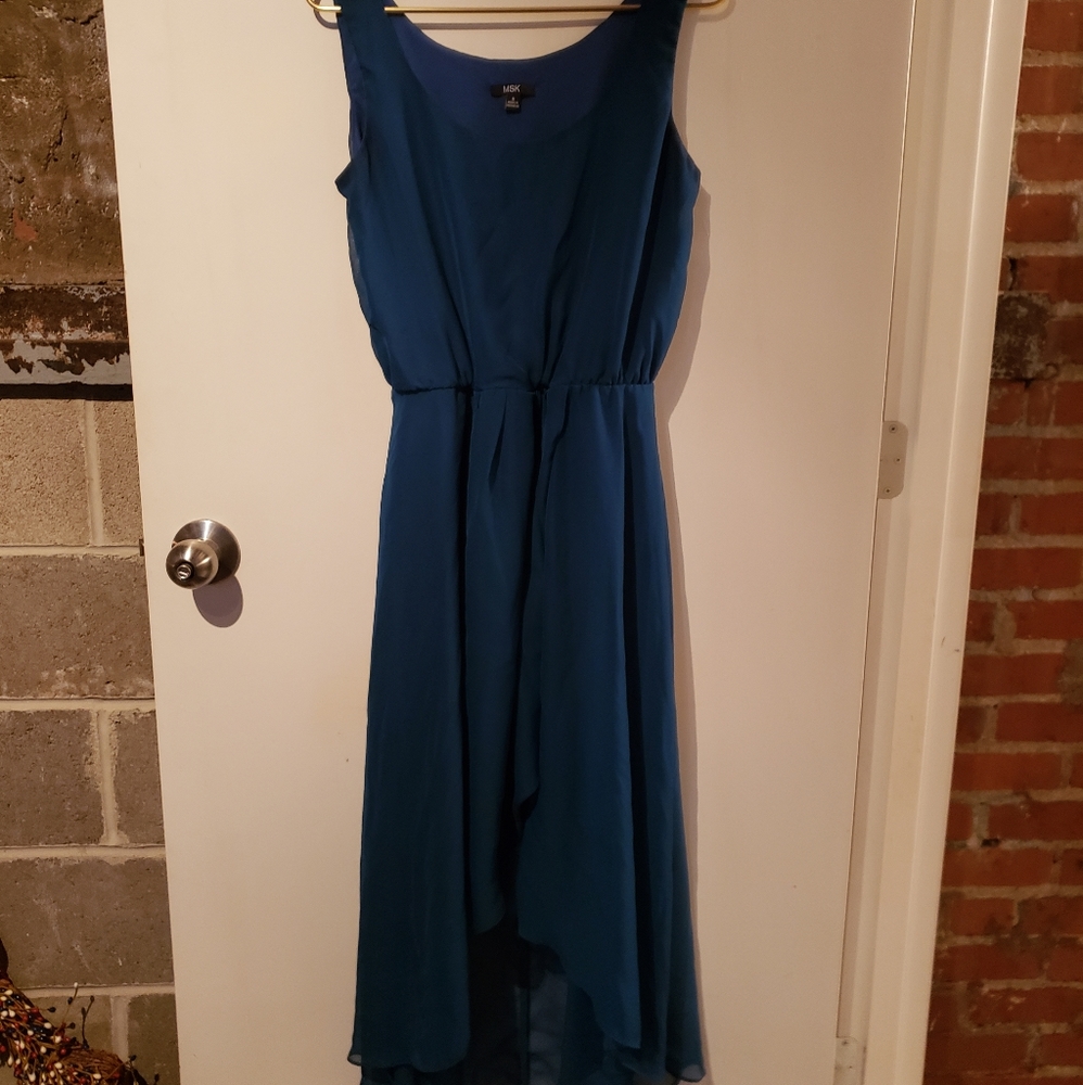 MSK high/low maxi dress